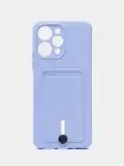 Лавандовый чехол силиконовый, с карманом для карты Xiaomi Redmi 12, Redmi Note 11 4G, Note 11S