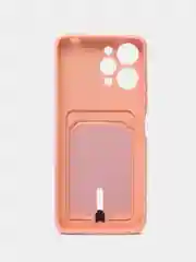 Пудровый чехол силиконовый, с карманом для карты Xiaomi Redmi 12, Redmi Note 11 4G, Note 11S