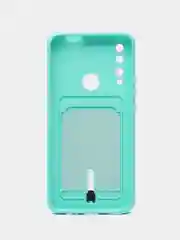 Бирюзовый чехол на Huawei P Smart Z, Honor 9X, 9X Premium, силиконовый, с карманом для карты