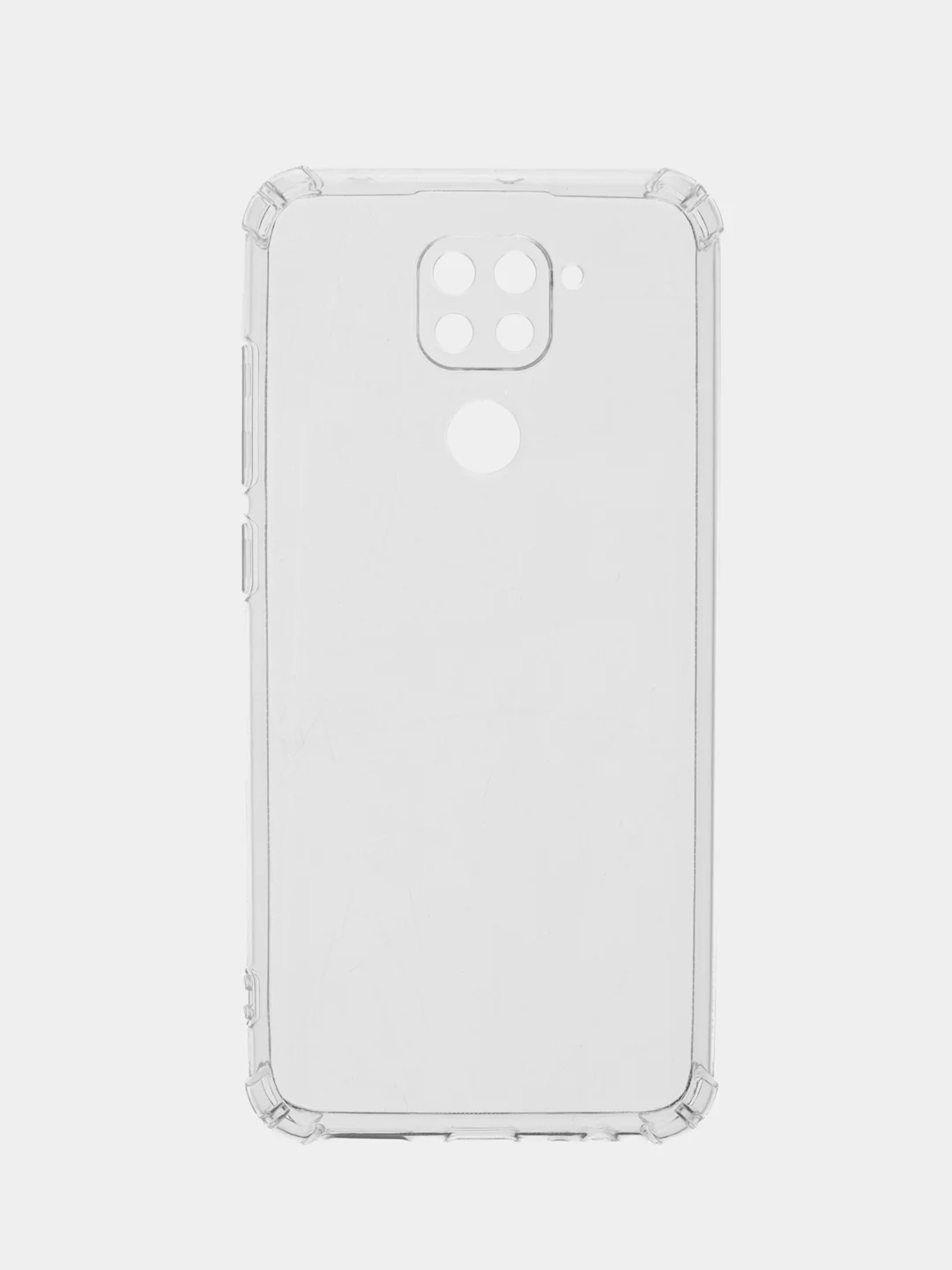 Белый чехол силиконовый на Xiaomi Redmi Note 9 (Сяоми Редми Нот 9), прозрачный, противоударный