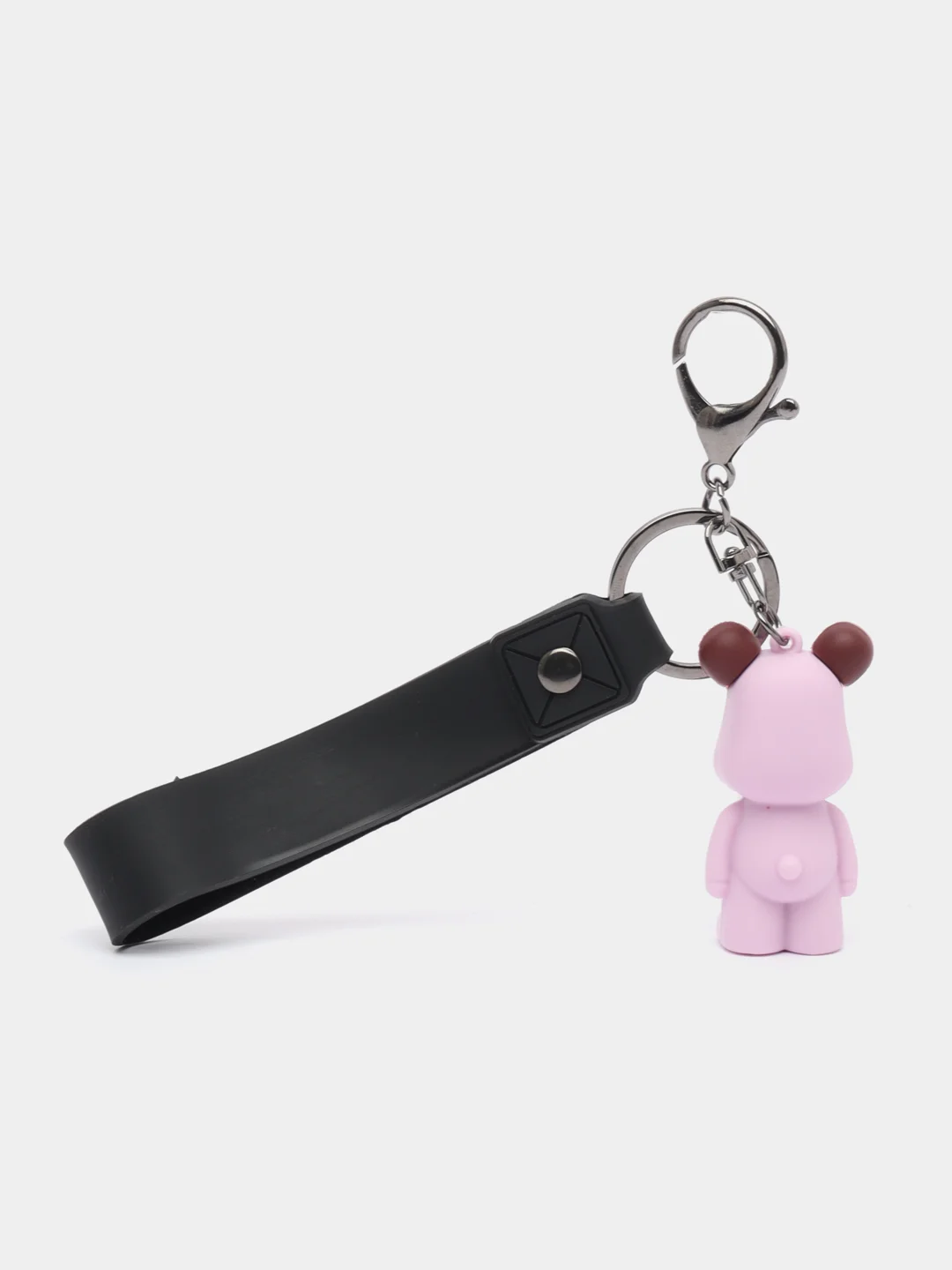 Розовый брелок для ключей Bearbrick "Мишка", с карабином