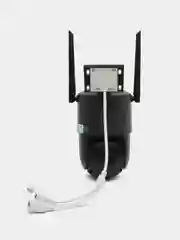 Серый двойная камера поворотная + стационарная, 4MP, связь через 4G (Сим-карта),через провод LAN