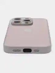 Бежевый меланж чехол для iPhone 15, 15 Plus, 15 Pro, 15 Pro Max, со стеклянной панелью и защитой камеры