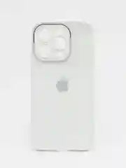 Белый чехол для iPhone 15, 15 Plus, 15 Pro, 15 Pro Max, со стеклянной панелью и защитой камеры