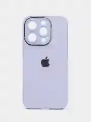 Лавандовый чехол для iPhone 15, 15 Plus, 15 Pro, 15 Pro Max, со стеклянной панелью и защитой камеры
