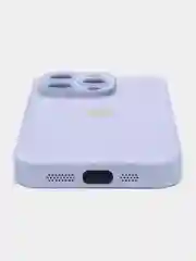 Лавандовый чехол для iPhone 15, 15 Plus, 15 Pro, 15 Pro Max, со стеклянной панелью и защитой камеры