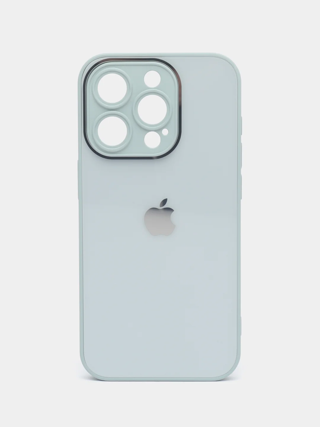 Ледяной чехол для iPhone 15, 15 Plus, 15 Pro, 15 Pro Max, со стеклянной панелью и защитой камеры