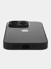 Черный чехол для iPhone 15, 15 Plus, 15 Pro, 15 Pro Max, со стеклянной панелью и защитой камеры