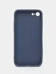 Синий чехол для iPhone 7, iPhone 8, iPhone SE, со стеклянной панелью и защитой камеры