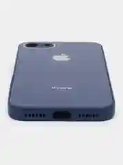 Синий чехол для iPhone 7, iPhone 8, iPhone SE, со стеклянной панелью и защитой камеры