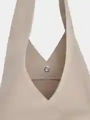 Белый сумка кожаная мешок, большая, шоппер