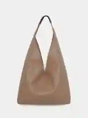Бежевый сумка кожаная мешок, маленькая