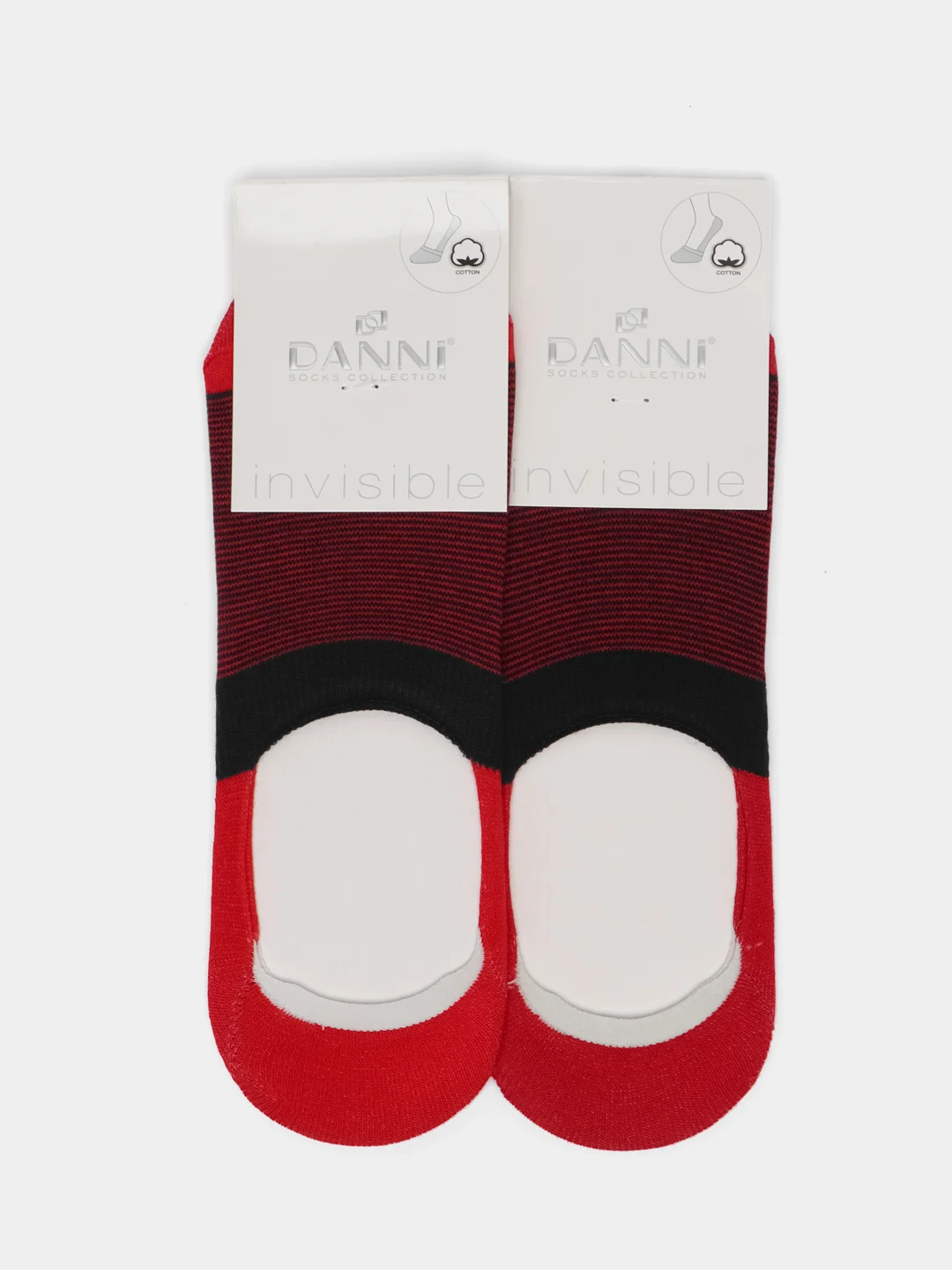 Красный подследники мужские DANNI invisible, 2 пары