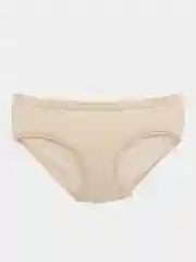 Бежевый трусы в клетку бесшовные, one size 42-48