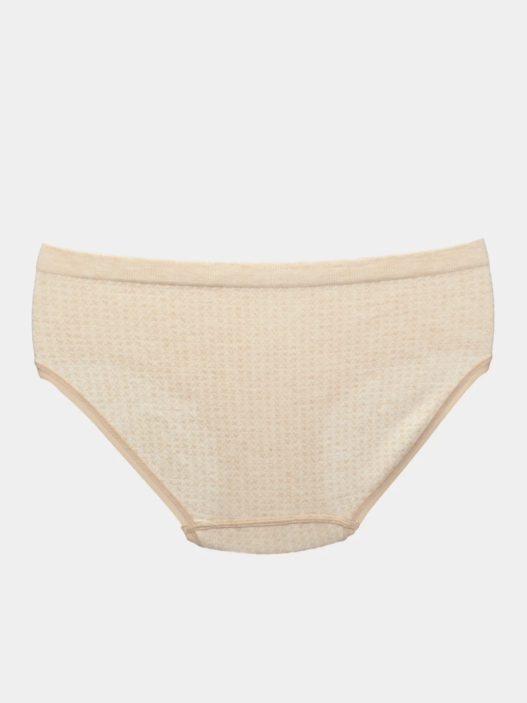 Бежевый трусы в клетку бесшовные, one size 42-48