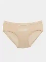 Бежевый трусы с сердечком, бесшовные, one size 42-48