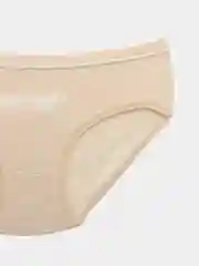 Бежевый трусы с сердечком, бесшовные, one size 42-48