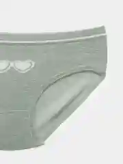 Зеленый трусы с сердечком, бесшовные, one size 42-48