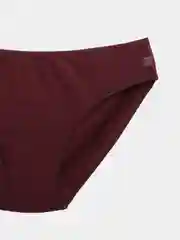 Бордовый трусы женские, хлопковые, с сеткой