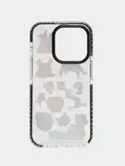 Бежевый меланж чехол на iPhone 7 / 8 Plus / X / XS / XR / 11 / 12 / 13 / 14 Pro Max / 15 Pro, айфон про макс, прозрачный