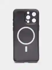 Серый чехол MagSafe iPhone 16/15/14/13/12/11/Pro/Max/Plus/Mini/X/Xr/Xs магсейф