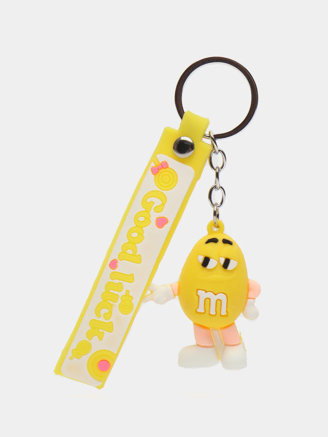 Желтый брелок для ключе "M&Ms"