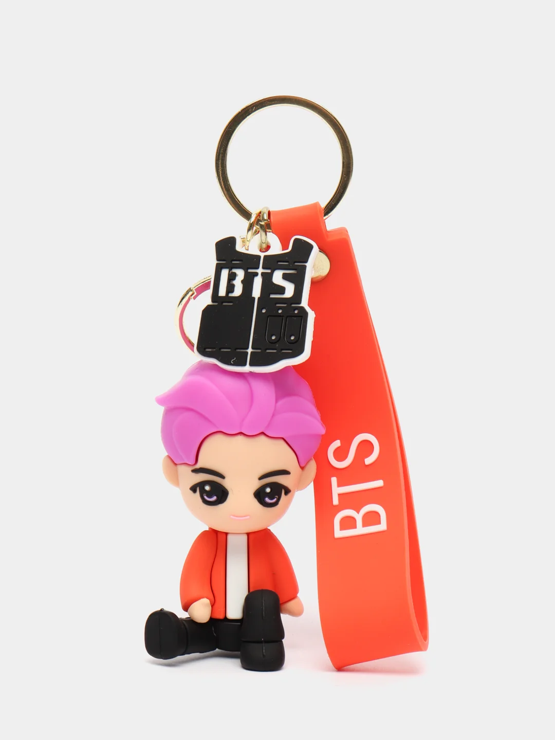 Аметистовый брелоки K-POP BTS для ключей и сумки, Брелок Кпоп группы БТС, Tiny Tan фигурки, К- Поп