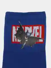 Синий носки яркие люминесцентные, Marvel, светящиеся герои в темноте