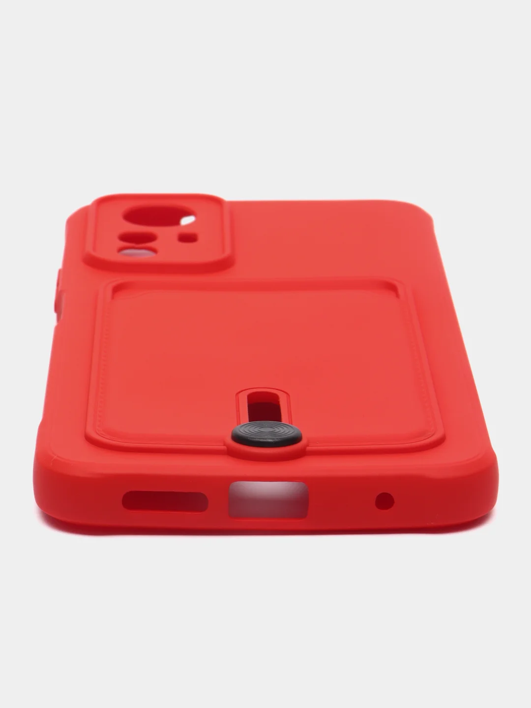 Желтый чехол силиконовый, с карманом для карты Xiaomi Redmi 12, Redmi Note 11 4G, Note 11S