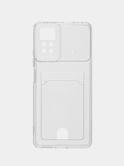 Чехол Redmi Note 11 Pro / Note 12 Pro 4G Нот 11 Про прозрачный с карманом для карты