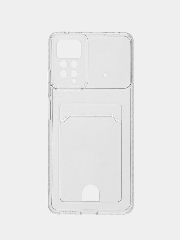 Чехол Redmi Note 11 Pro / Note 12 Pro 4G Нот 11 Про прозрачный с карманом для карты
