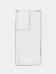 Прозрачный чехол Samsung Galaxy A52 A51 A50 A54 A12 A32 S21 Ultra S21 Plus S23 с карманом для карты