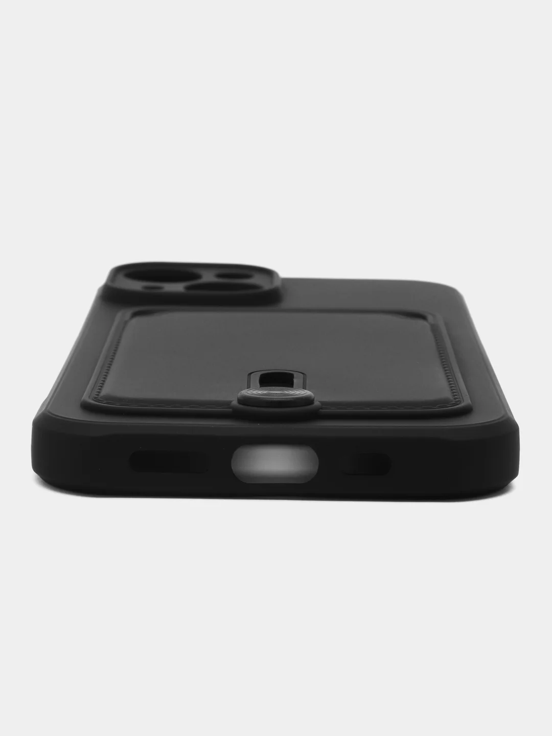 Угольный чехол силиконовый, с карманом для карты iPhone 11, 14, 12 Pro Max, 13 Pro Max, 14 Pro Max