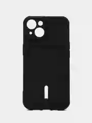 Угольный чехол силиконовый, с карманом для карты iPhone 11, 14, 12 Pro Max, 13 Pro Max, 14 Pro Max