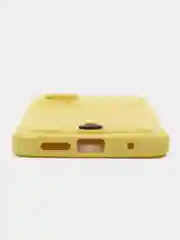 Желтый чехол силиконовый, с карманом для карты Xiaomi Redmi 12, Redmi Note 11 4G, Note 11S
