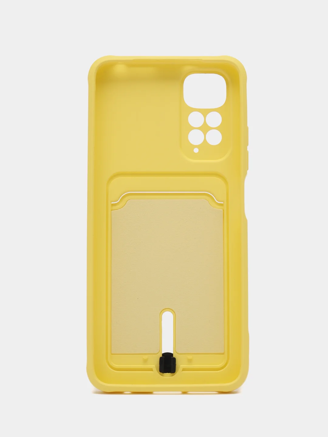 Желтый чехол силиконовый, с карманом для карты Xiaomi Redmi 12, Redmi Note 11 4G, Note 11S