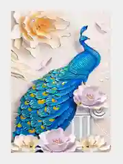 Синий алмазная мозаика , на подрамнике, 20 х 30 см