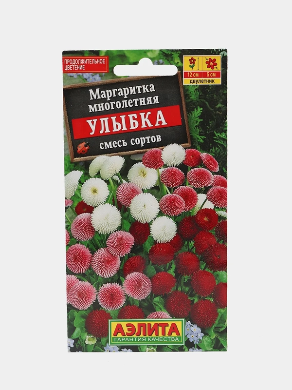 Маргаритка Улыбка, семена, цветы