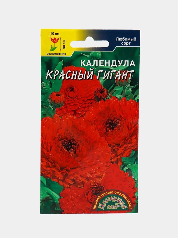 Календула "Красный гигант" (семена, цветы)