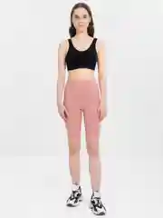 Коралловый меланж велосипедки в рубчик "Sport Collection"