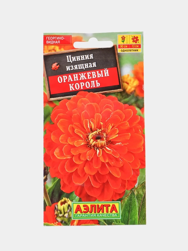 Цинния Оранжевый король (семена,цветы)