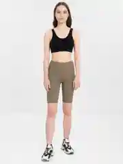 Зелёный хаки велосипедки в рубчик "Sport Collection"