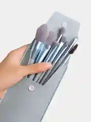 Лазурный кисти для макияжа, кисточки в чехле, 8 штук
