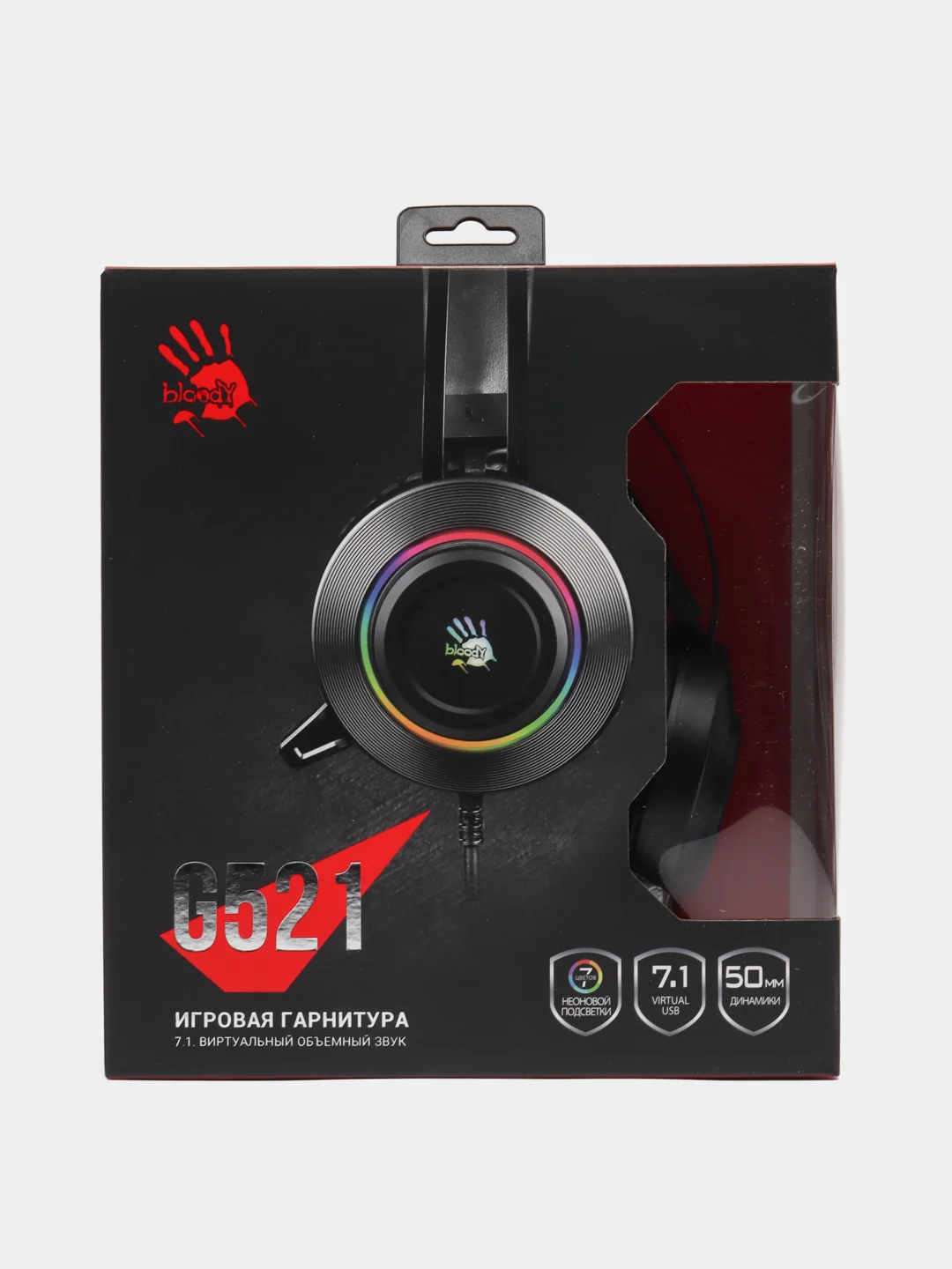 Синий наушники игровые компьютерные A4Tech Bloody G500, G521, M590i