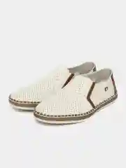 Белый слипоны мужские Rieker из натуральной кожи