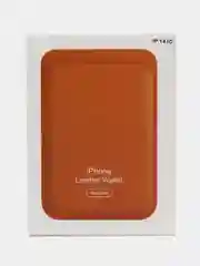 Коричневый кошелёк для карт на магните MagSafe Leather Wallet С АНИМАЦИЕЙ