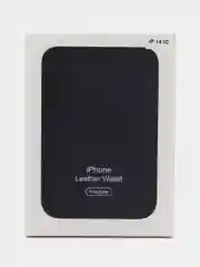Темно-синий кошелёк для карт на магните MagSafe Leather Wallet С АНИМАЦИЕЙ