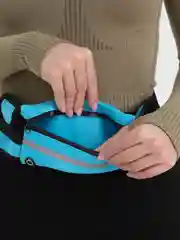Голубой спортивная сумка для бега, на пояс, для мальчика, девочки