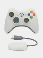 Белый беспроводной геймпад/джостик XBOX 360 и PC controller
