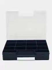 Органайзер для мелочей (пластик) 27.3x22x5см. Контейнер для хранения. Кейс с крышкой. Бокс
